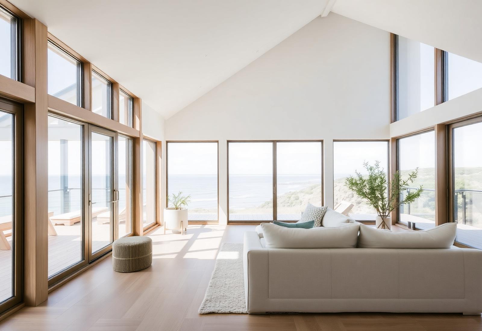 A bright, well-presented holiday home living space under professional management
